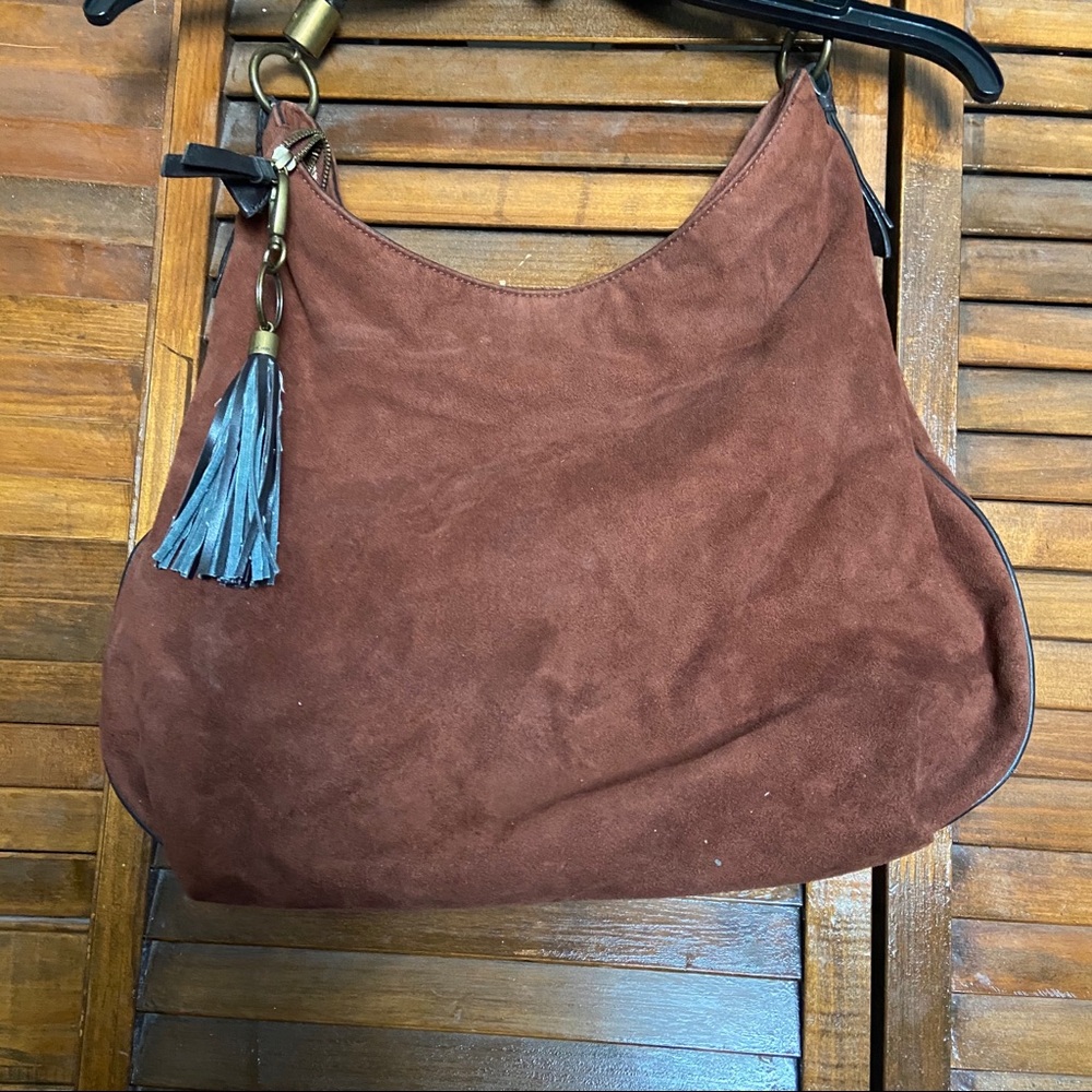 Brown Nine West suede purse
